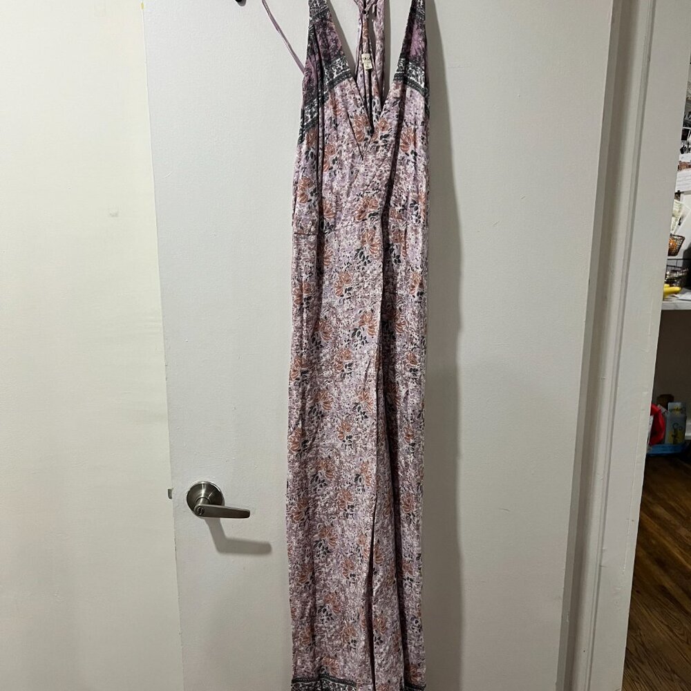 🌸 Cotton Candy LA Floral Boho Jumpsuit - Size L (Fits M/L) 🌸 - Picture 2 of 10